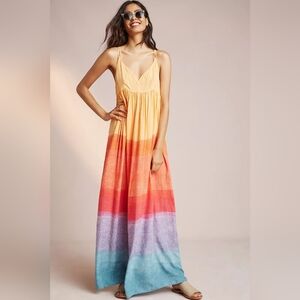 Anthropologie setting sun maxi by carla weeks